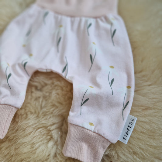 PINK DAISY - Organic baby leggings